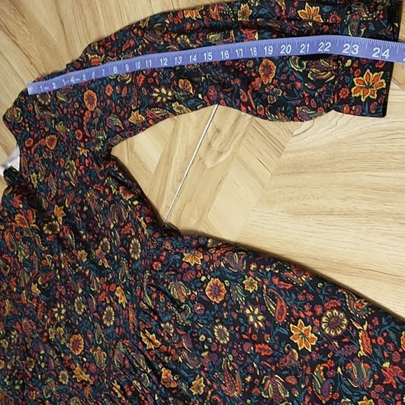 Forever 21 Midi Floral Long Sleeve Dress M - Picture 9 of 14